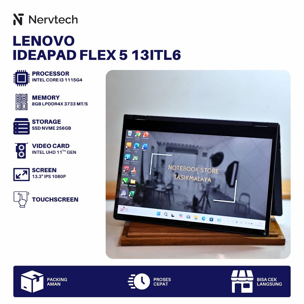Lenovo IdeaPad Flex 5 13ITL6 Core i3 1115G4 Gen 11 8GB/256GB 2in1 Yoga Flip x360 13 inch Laptop Wind
