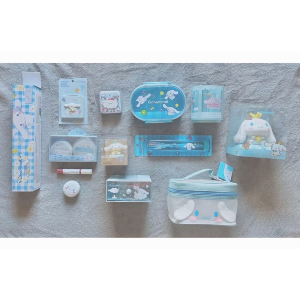 miniso 🇲🇨 x cinnamoroll × tom & jerry make up sponge chesee /payung/blind box figure/eyemask/headset