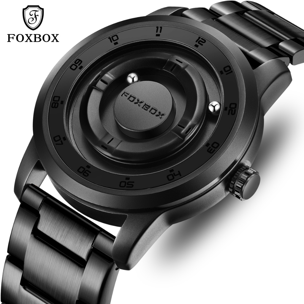 LIGE Jam Tangan Business Steel Watch Quartz Waterproof Watches Creative Scrolling Pointer Magnetic F