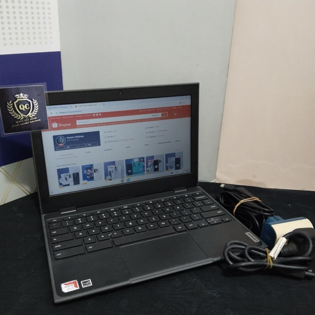 LAPTOP LENOVO CHROMEBOOK AMD A4 9120C RADEON 4 4GB 12INCH SECOND BERGARANSI
