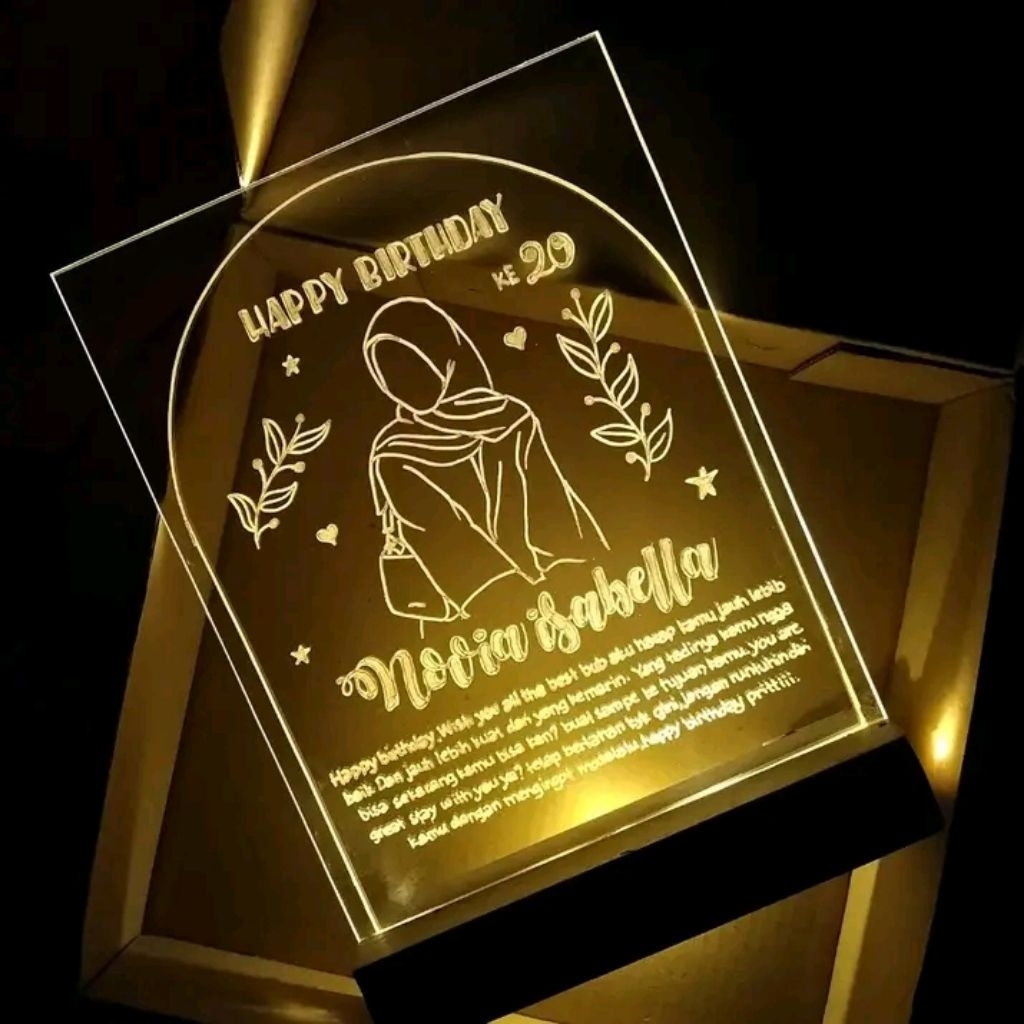 LED Akrilik Wisuda Gift / Akrilik LED/ Plakat akrilik LED