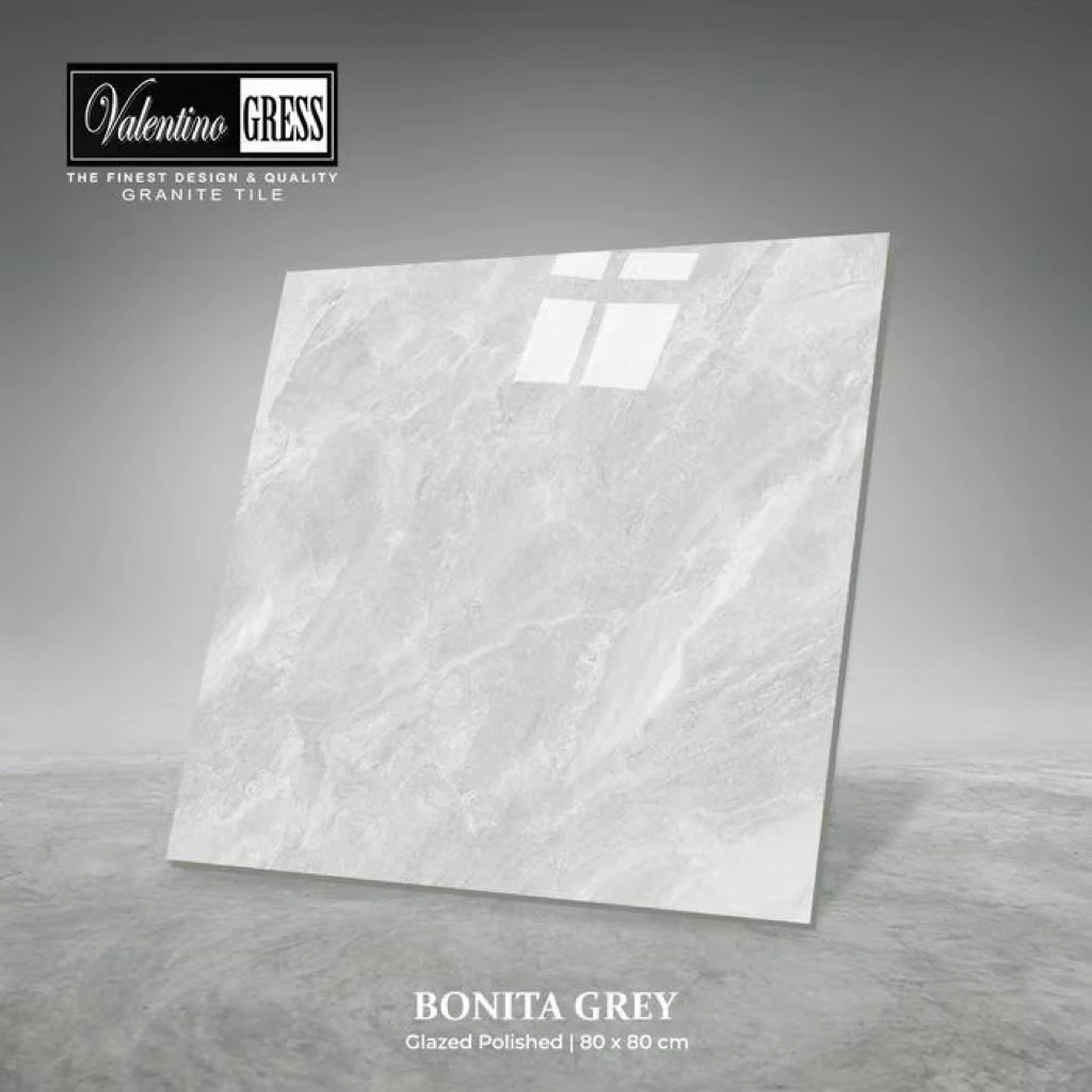 Valentino Gress Bonita Grey Glazed Polished 80x80