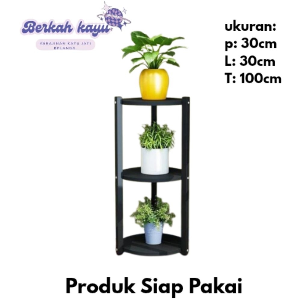 Rak Pot Kayu Serbaguna/ stand Pot Kayu/ Rak Buku/ Rak Samping