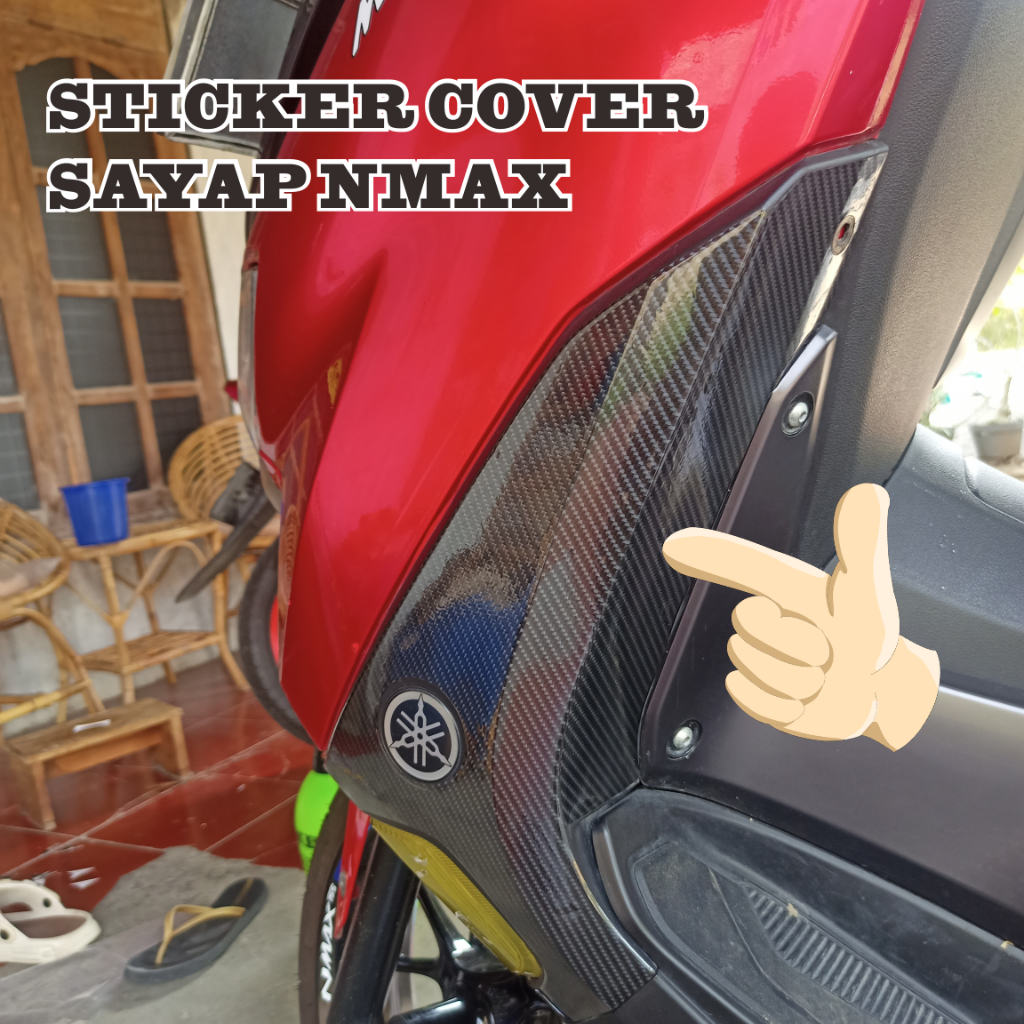 Sticker cover Sayap Nmax New Gen 2 stiker carbon pelindung baret body nmax