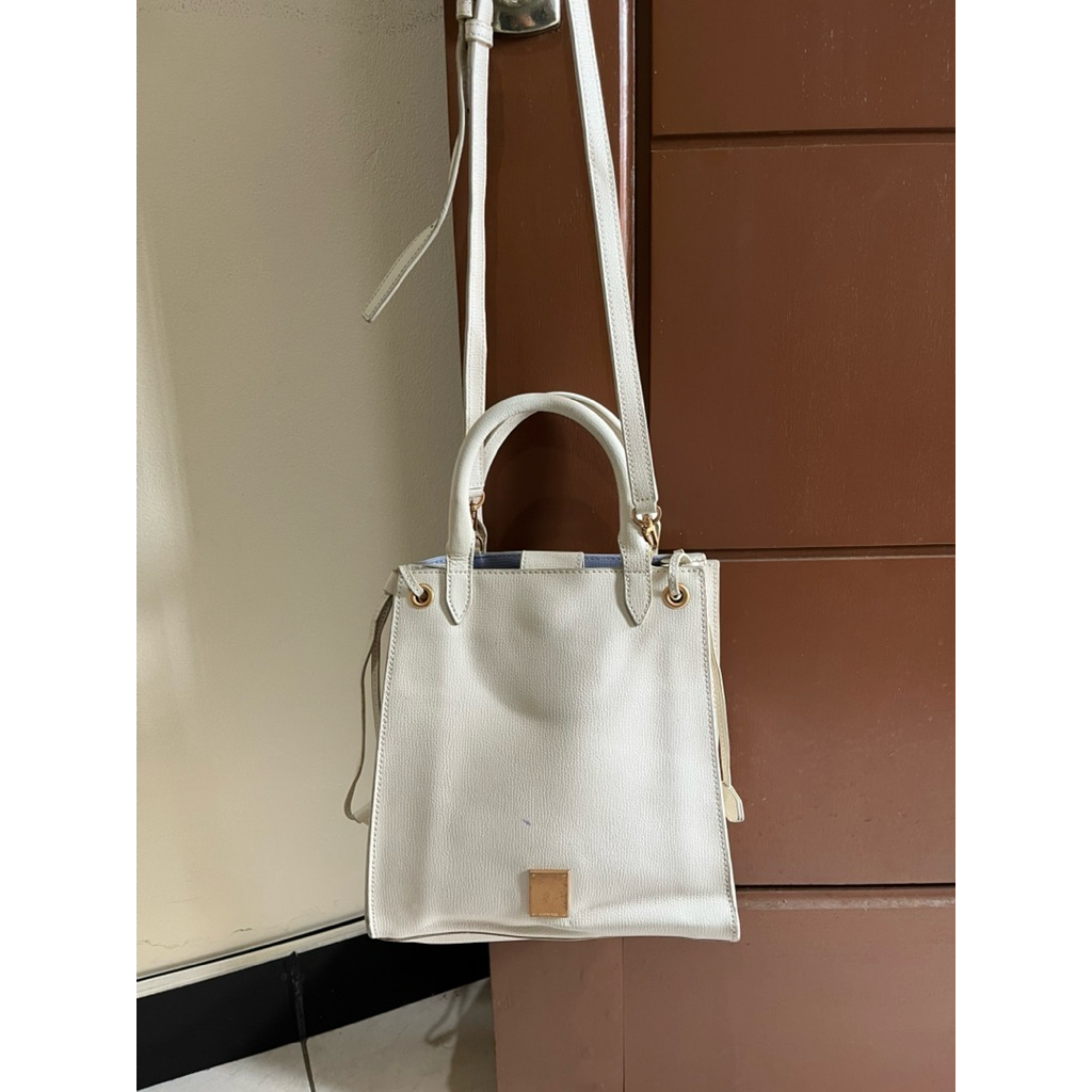 Tas Preloved Top Handle Sling Bag Kulit Asli Couronne