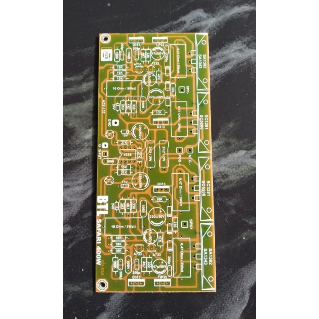 PCB Power Amplifier SAFARI BTL 400W BTL