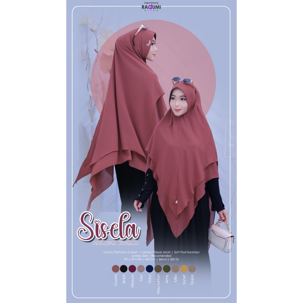 SISELA EXCLUSIVE KHIMAR // PREMIUM KHIMAR BY RAQUMI HIJAB // KHIMAR EXCLUSIVE // KHIMAR MOTIF // KHI