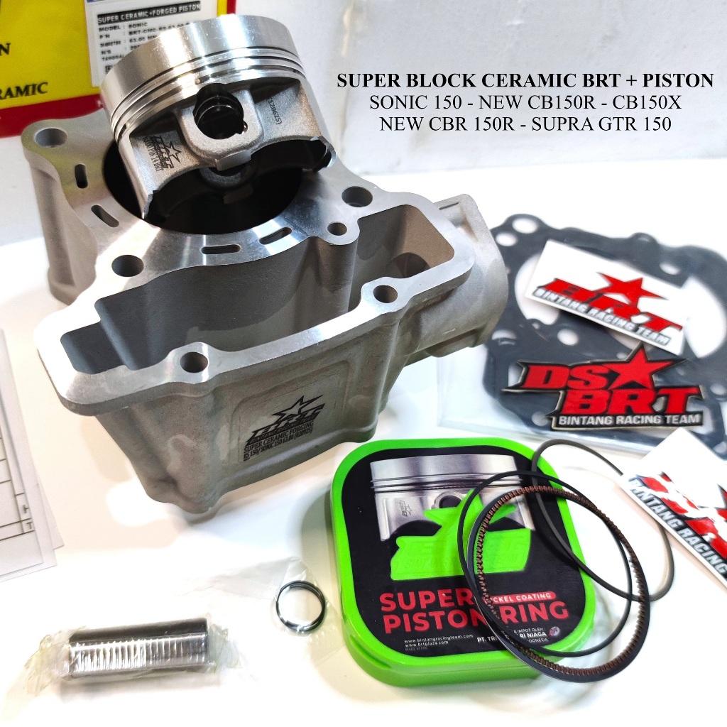 BLOK BRT CERAMIC FORGED SONIC NEW CB 150R CBR150R CB150X GTR + PISTON 63MM BORE UP 180CC