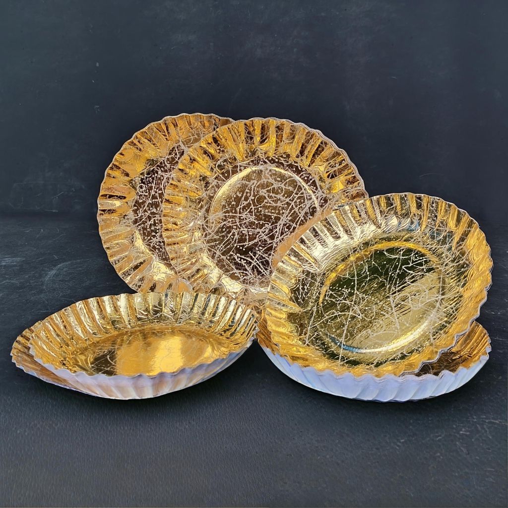 Piring Kertas Kue Ulang Tahun Emas Roman ( Pak ) [ Original ]