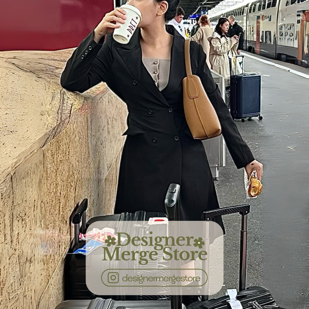 [PRELOVED] Black Blazer Wanita – Winter Coat Blazer Hitam Formal Casual Stylish