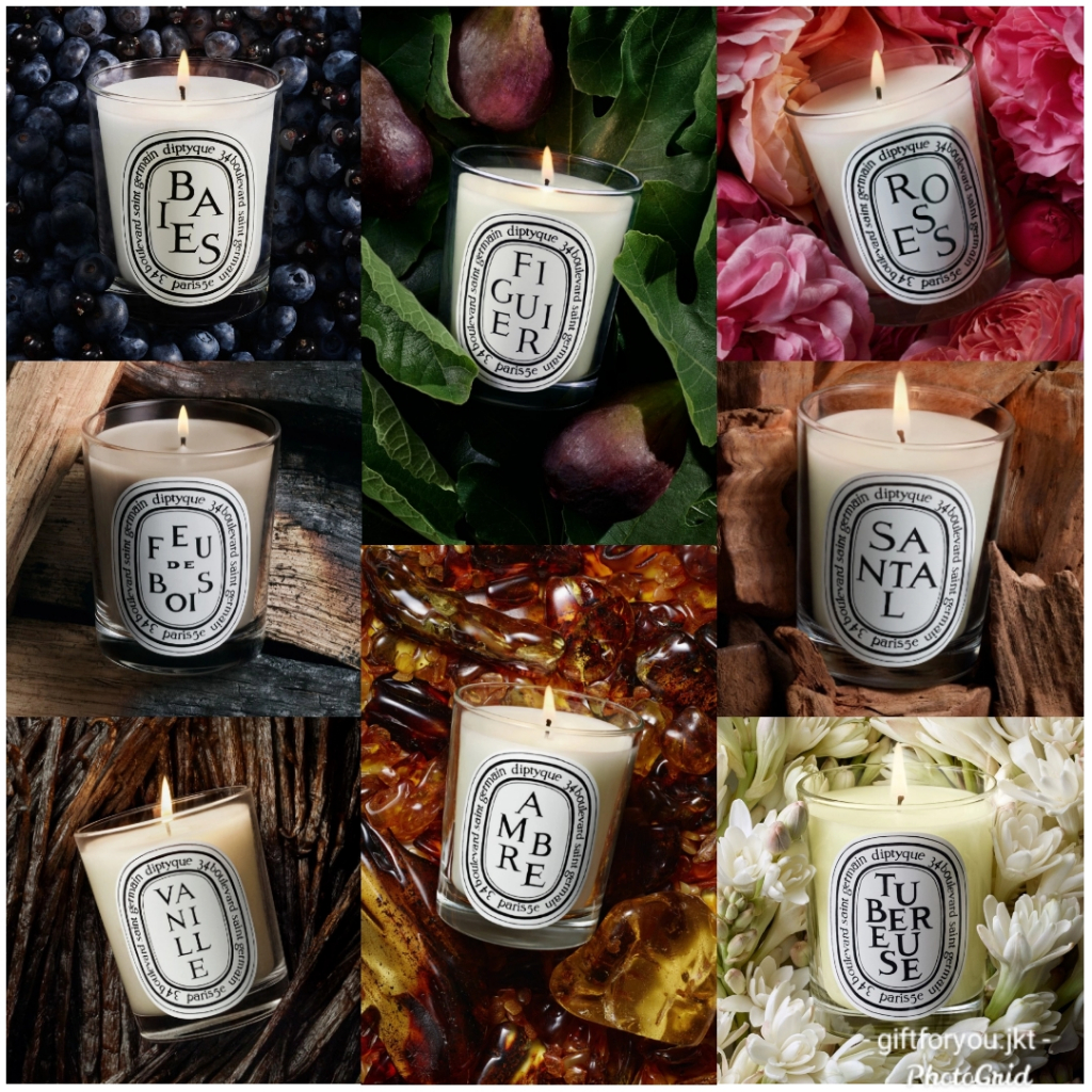 Diptyque Scented Candle 70 gr 190 gr Rose The Figuier Fig Tree Feu de Bois Wood Fire Santal Sandalwo