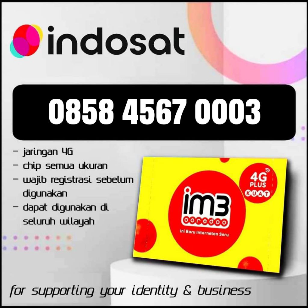 nomer cantik Indosat seri 4567 666 6666 66666