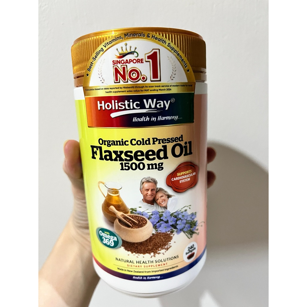 Organic Cold Pressed Flaxseed Oil 1500mg isi 240 softgels