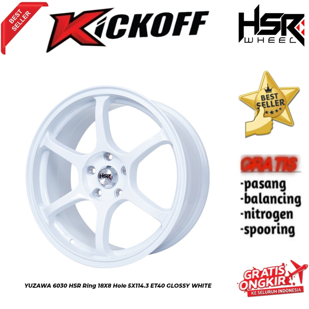 Velg Racing Cumi Darat HSR YUZAWA R18 Buat Innova Terios Xpander Dll