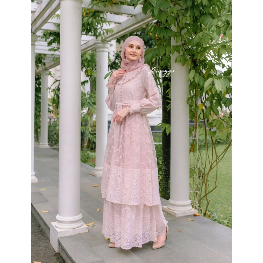 Preloved Ainayya Nadja dress UKURAN XS brukat dress vintage dress pesta dress