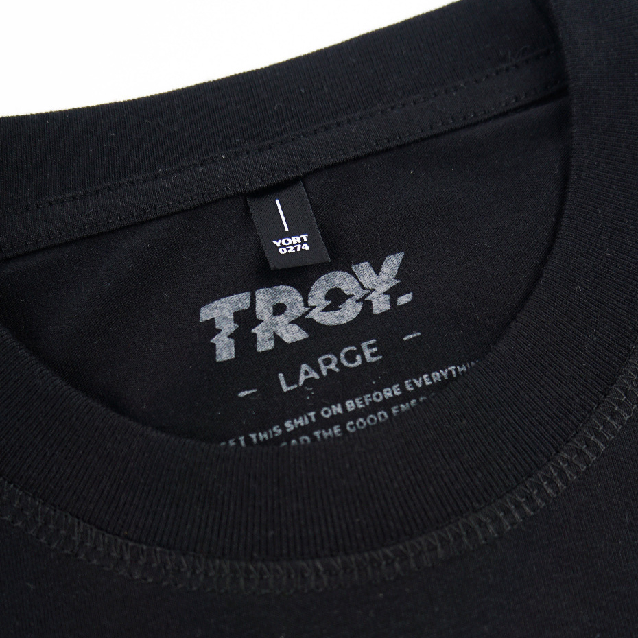 Troy Company Double Sleeve Longsleeve Black Stripe Collegiate - Kaos Lengan Panjang Kaos Hitam Stripe DSD 3337