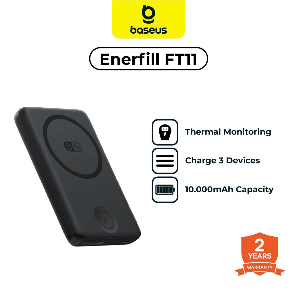 Baseus EnerFill FT11 Wireless Magnetic 2-in-1 PowerBank for Apple Watch and Phone 10000mAh 27W
