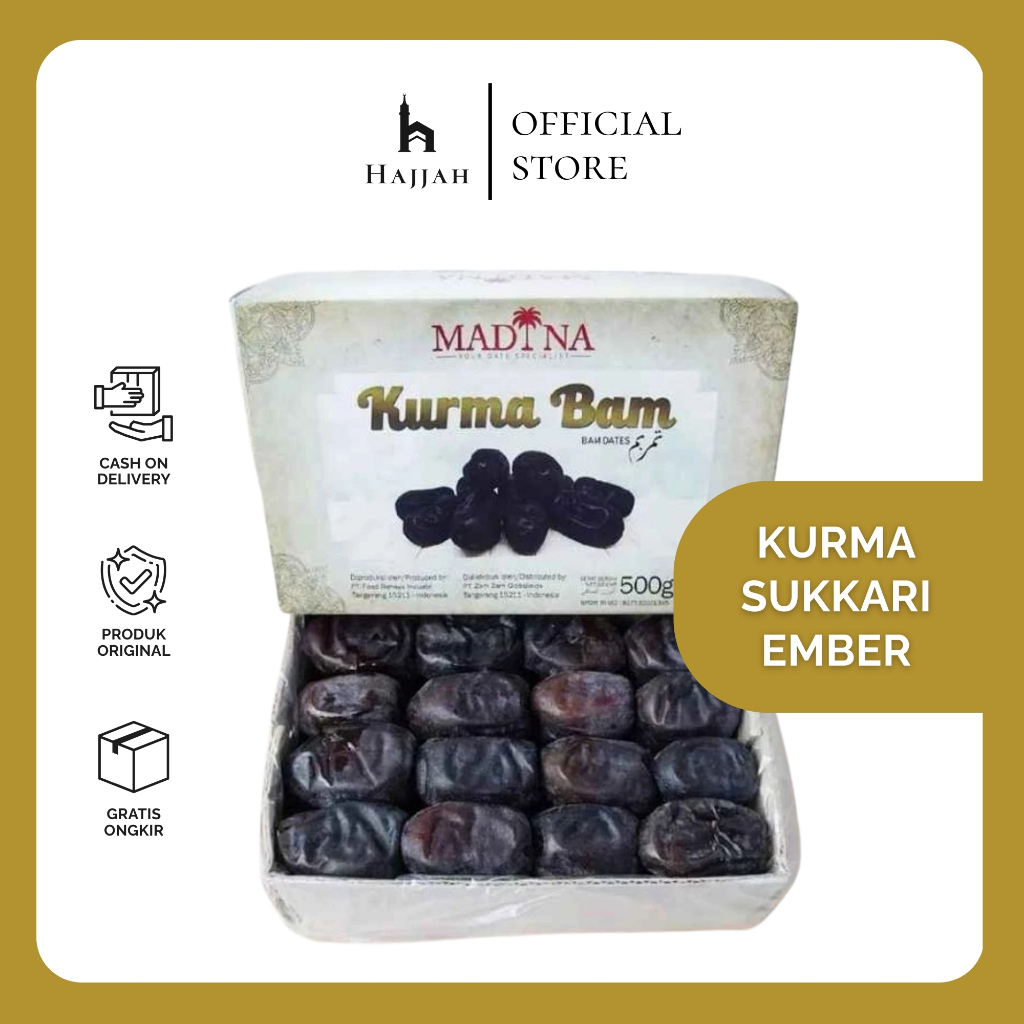 Kurma Bam Madinah Kurma Asli Manis Legit 500 gram Premium COD Makassar