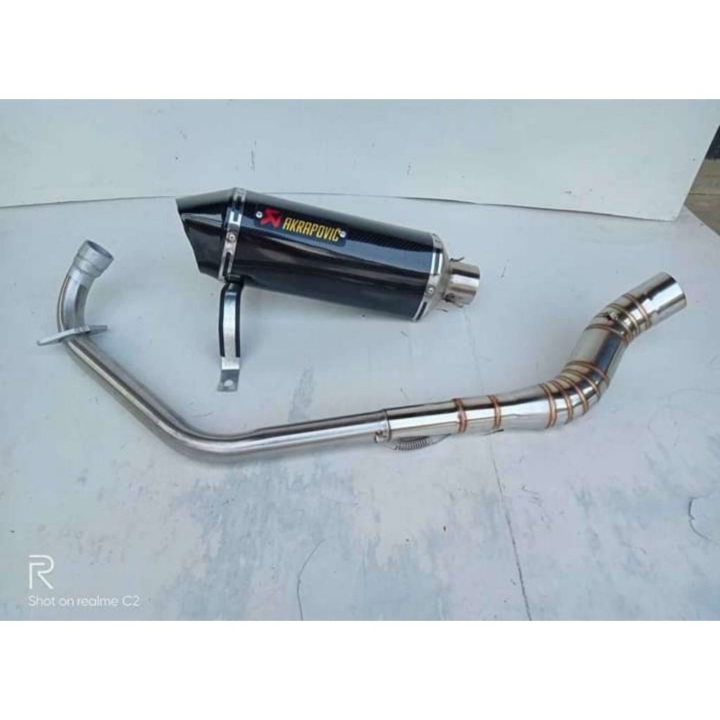Knalpot cbr 150/vixion/silincerkarbon fullset replika suara bass