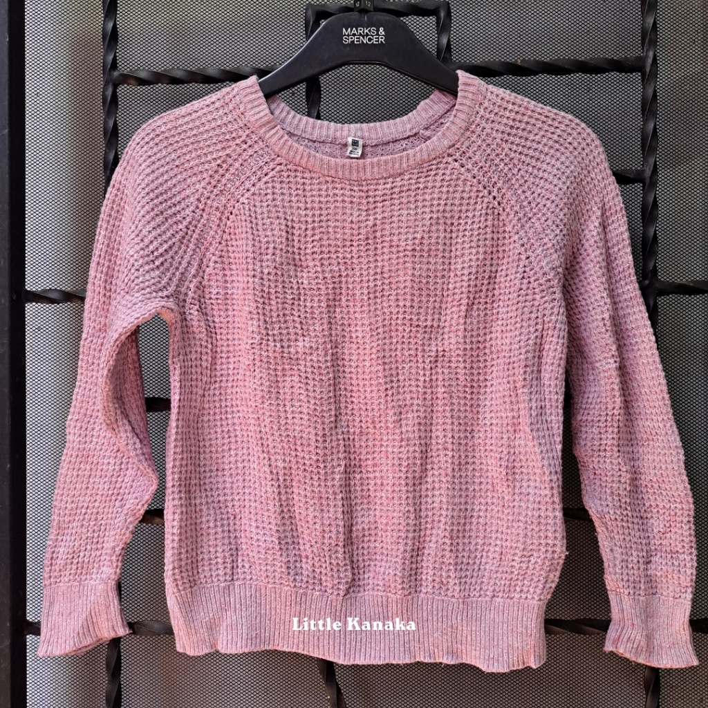 Sweater Rajut Anak Uni usia 6-8 Tahun warna Lilac Unisex/Cewek/Cowok