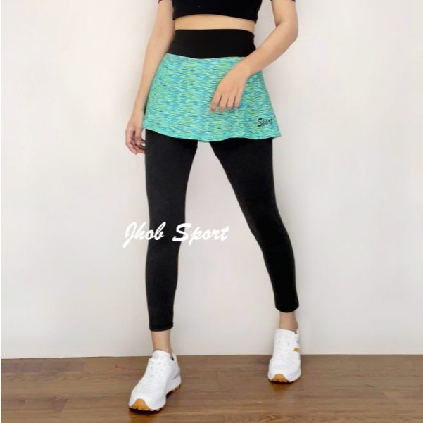 Legging Rok Senam wanita/Legging Rok Panjang/Legging Senam Muslimah/Celana Senam Wanita Muslimah