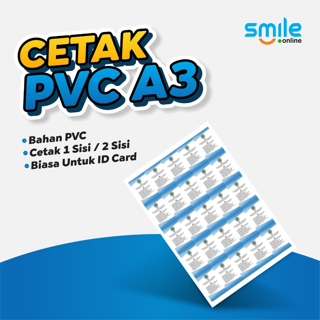 PRINT PVC LASER BESAR A3 UNTUK ID CARD PHOTOCARD KARTU