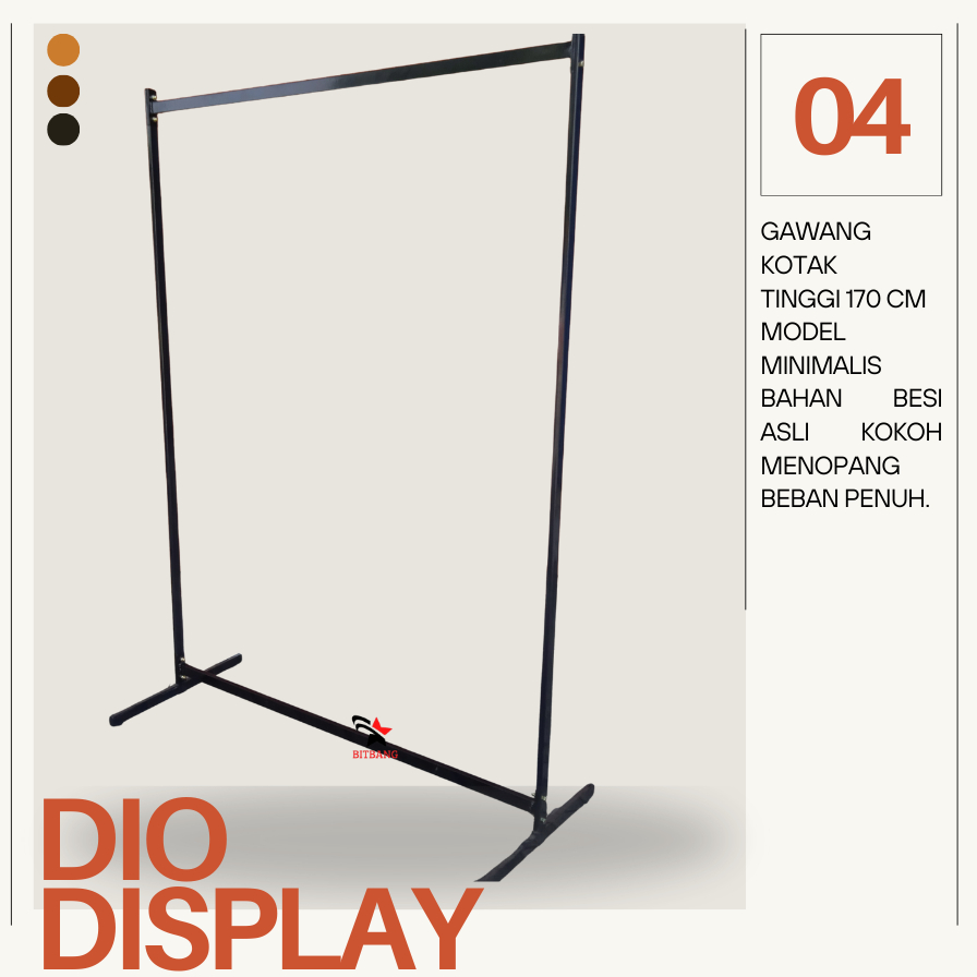 GAWANG BAJU 170cm | Gantungan Gawang Baju Butik Distro Toko Kotak 170 cm