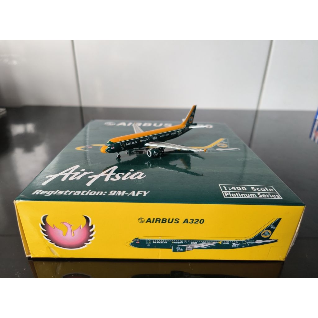 Diecast AirAsia Malaysia Airbus A320-200 AFY F1 Lotus Team Green-Yellow
Phoenix Models 1:400

