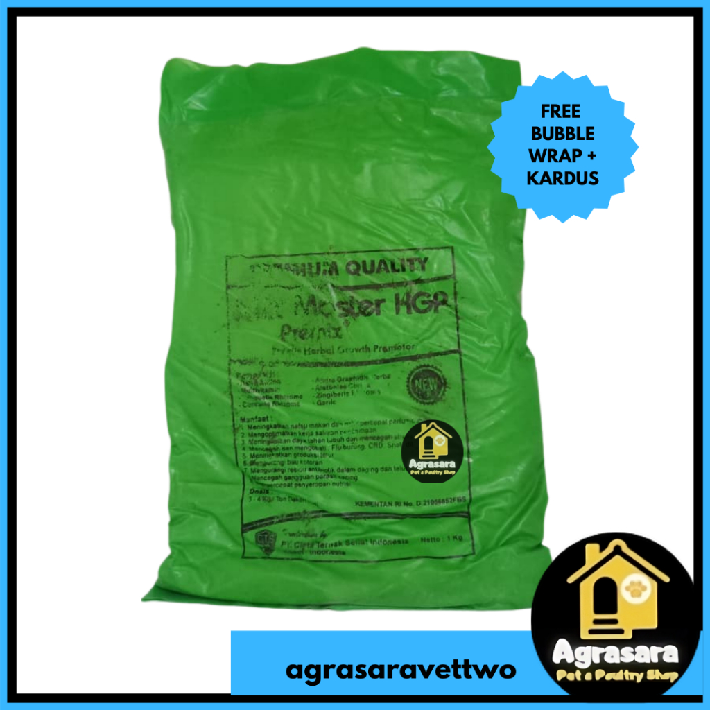 premix herbal grow promotor HGP ternak 1 kg- premix HGP ternak ayam bebek puyuh premix mix master HG