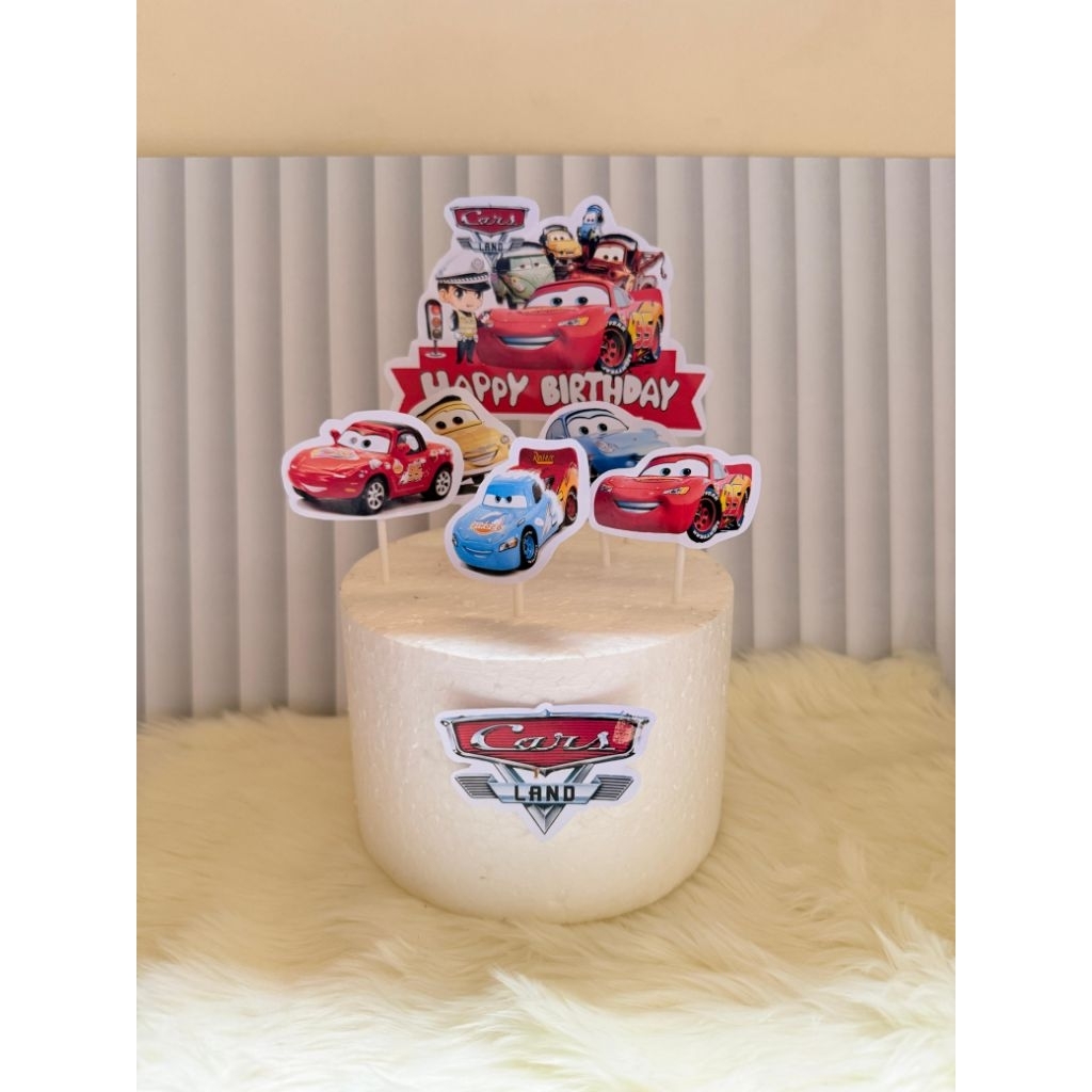 Topper kue/hiasan kue ulang tahun//karakter Cars, boboiboy