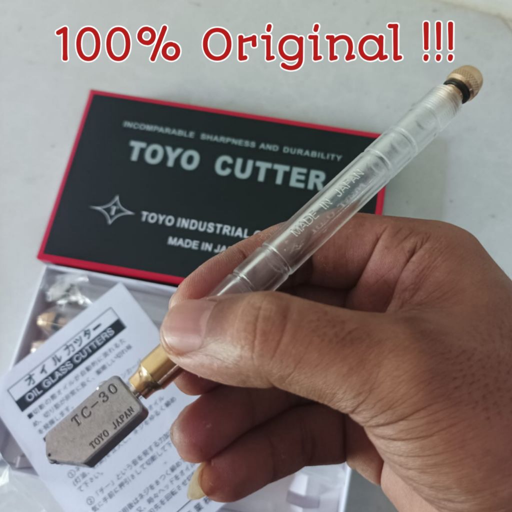 Toyo Oil Glass Cutter Toyo TC 17 Toyo TC 30 Toyo TC 90 Original Asli Japan Alat Potong Kaca Minyak