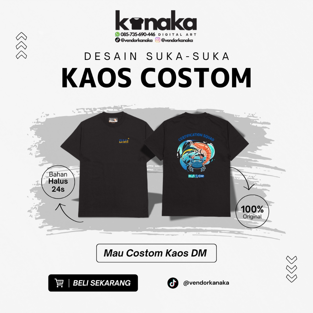 KAOS COSTOM WLINGI BLITAR KANAKA DIGITAL ART
