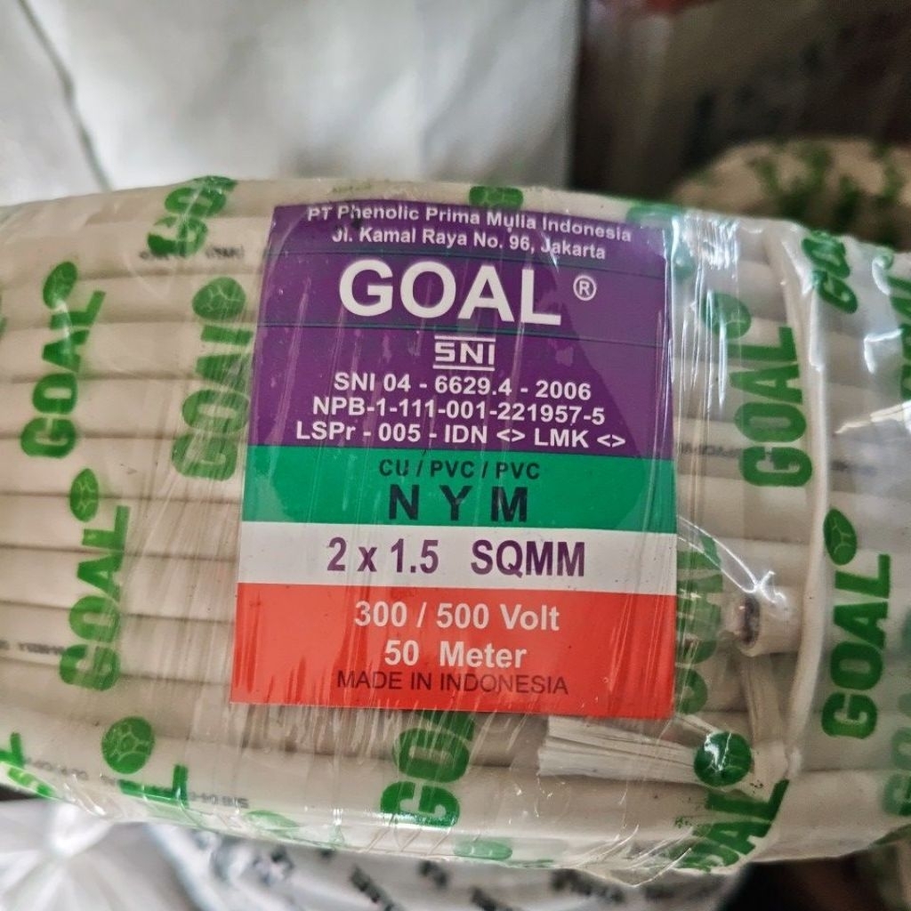 KABEL NYM 2x1,5 50m GOAL