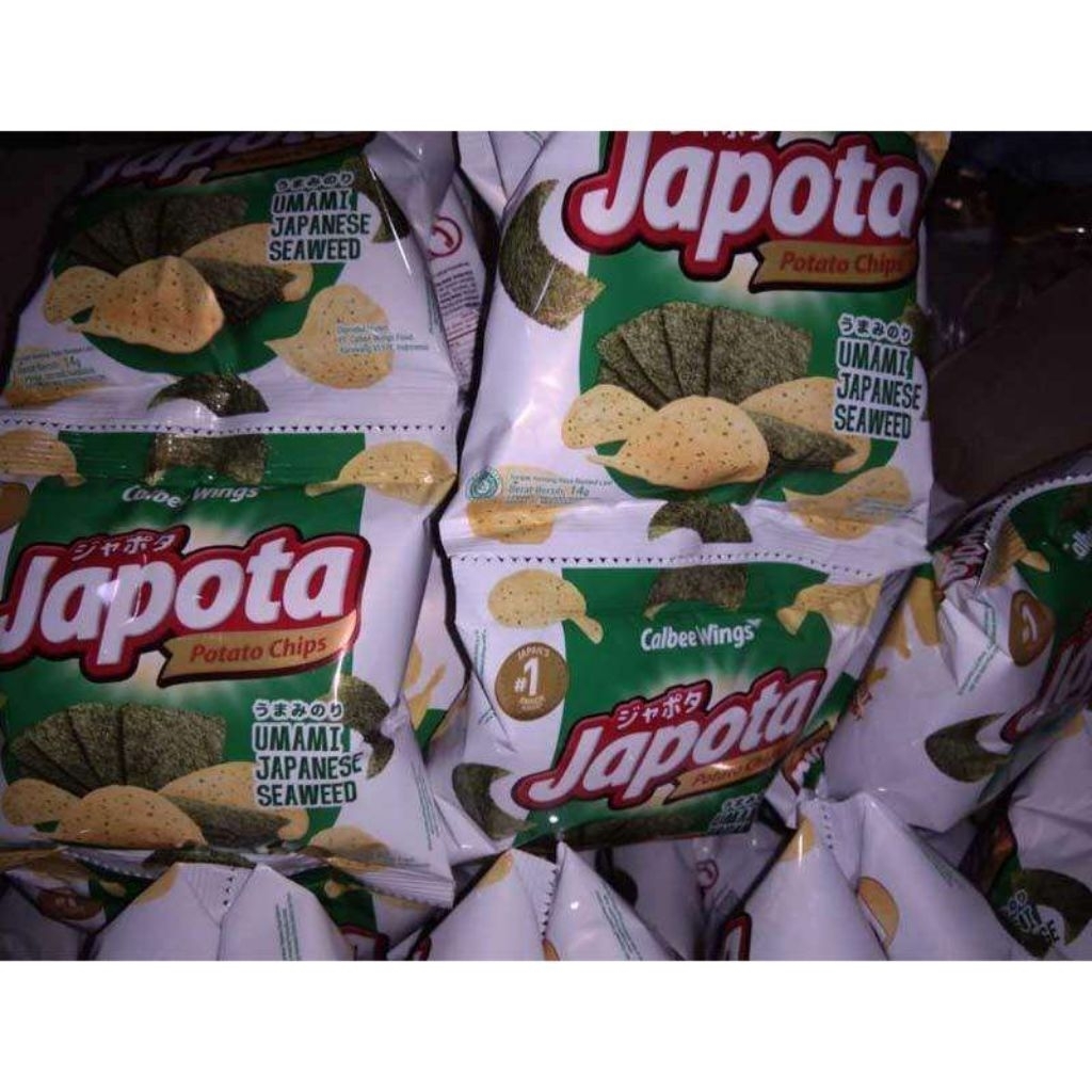japota rasa rumput laut Jepang rencengan isi 10 pcs dengan berat 14 gr