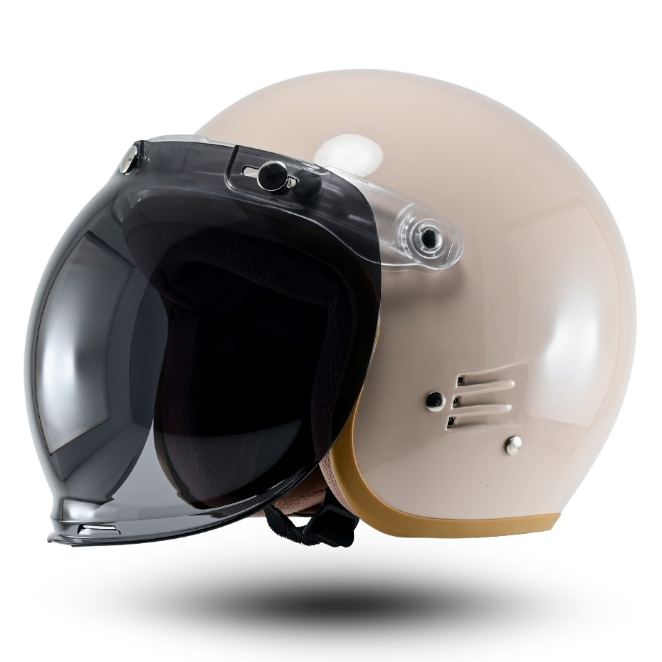 Helm Polos Retro Bogo R-six Dewasa Pria Wanita SNI kekinian Terbaru