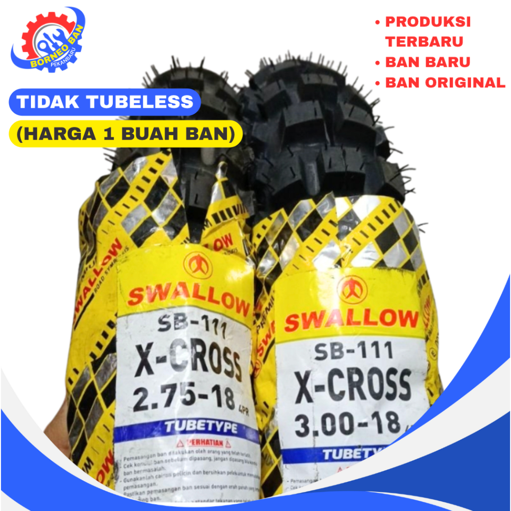 (1 BUAH) BAN CANGKUL SWALLOW RING 18 SWALLOW XCROSS 250-18 / 275-18 / 300-18 X CROSS SWALLOW 250 18 