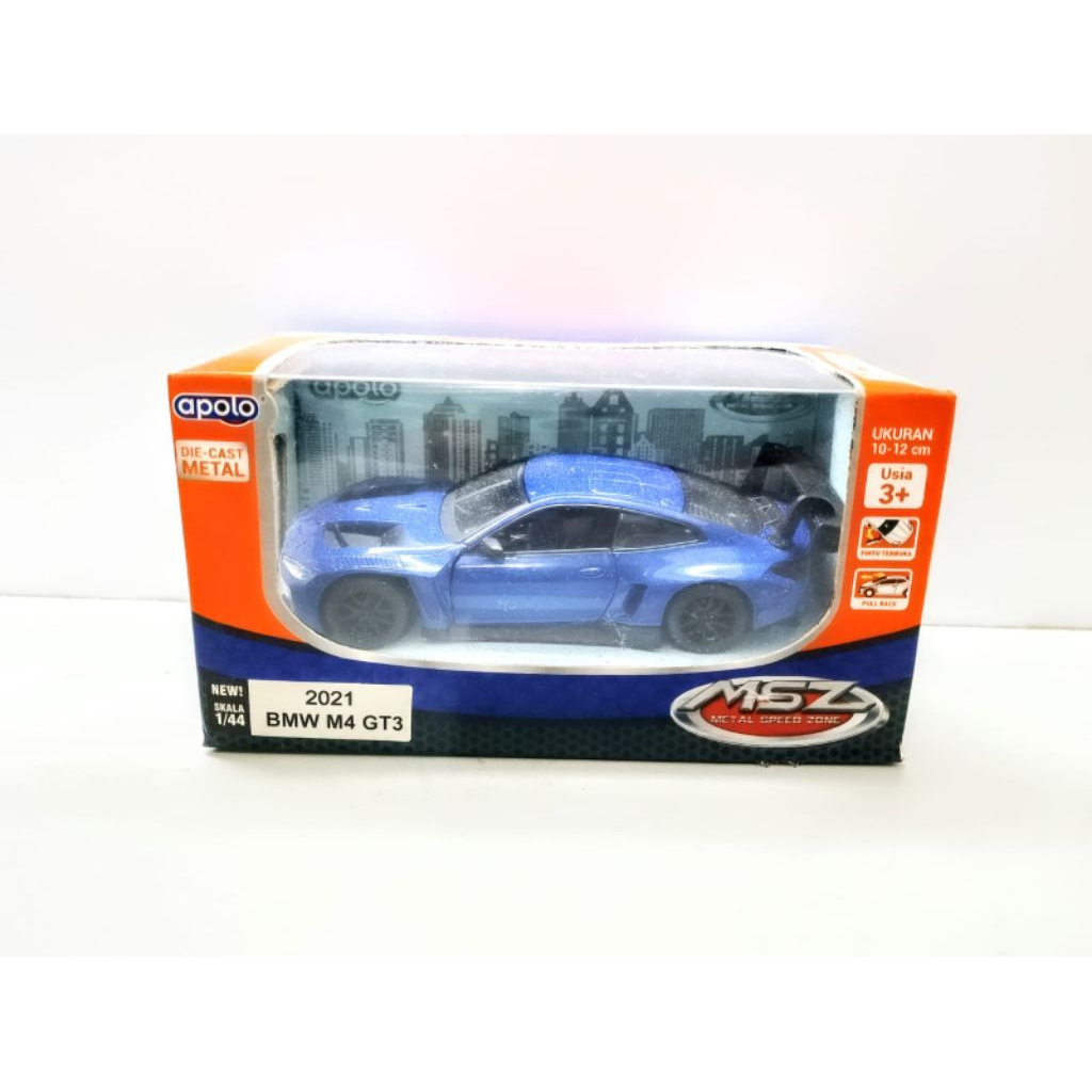 Diecast Skala 1:43 BMW GT3 M4 Bus Safari Brand Apolo