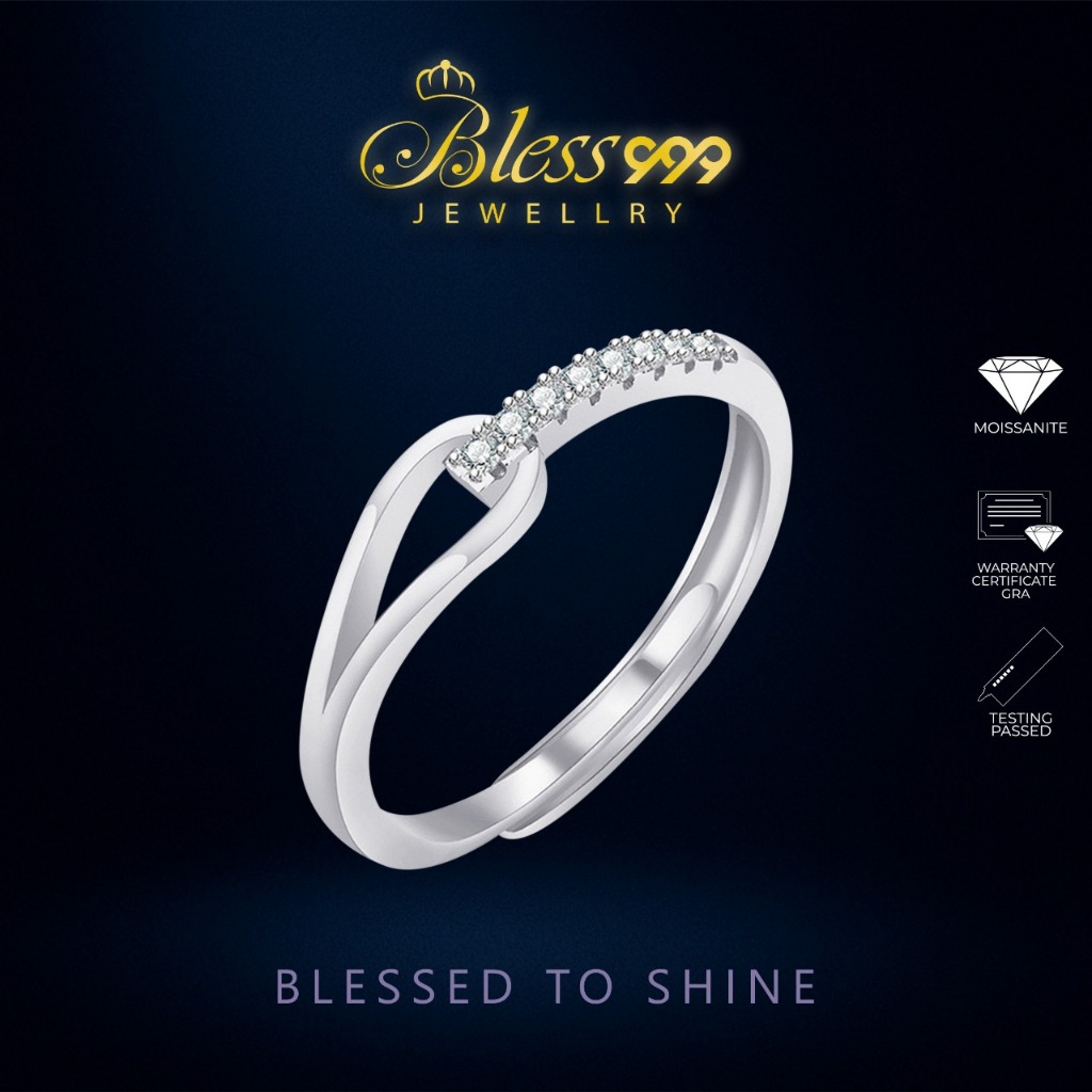 Cincin / Ring Simple Moissanite Sertifikat GRA original