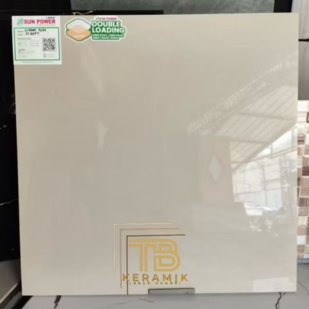 Granit double loading 60x60 cream polos | glossy