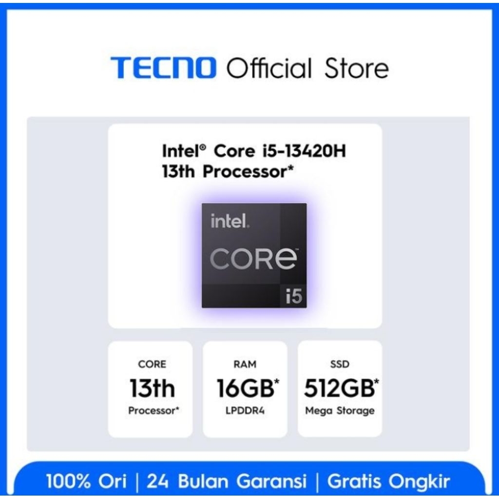 Tecno Megabook T1 14 i5 Garansi Resmi