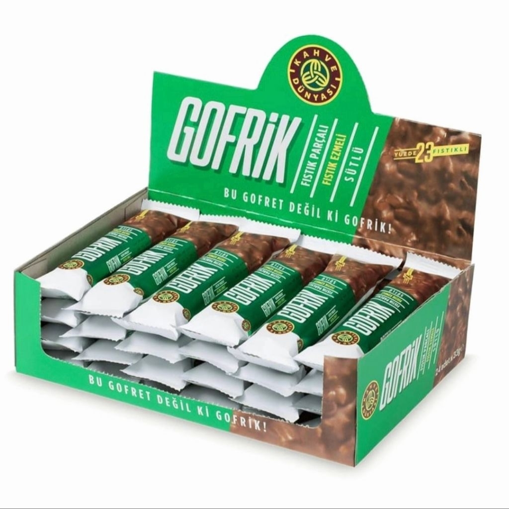 gofrik coklat wafer pistachio 24gr
