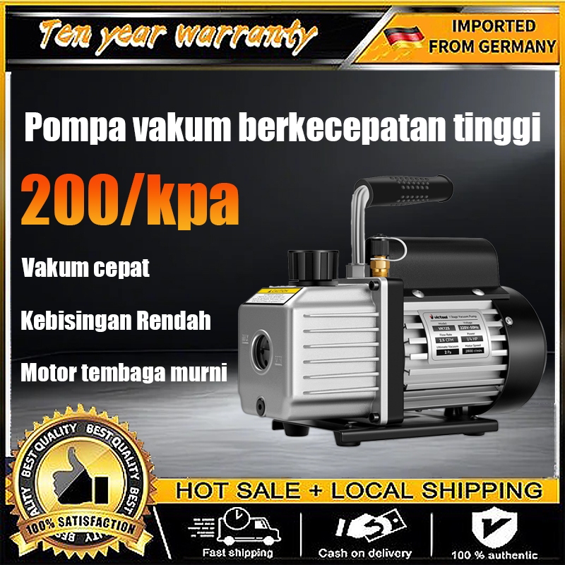 DISKOOM Pompa vakum listrik 2 dalam 1, motor satu tingkat 1/4 tenaga kuda, 200kpa, perbaikan AC, pen