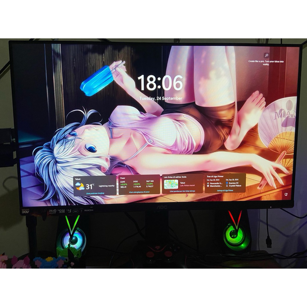 GAMING PC SPEK TINGGI - FULSET DAN SANGAT LENGKAP SESUAI GAMBAR - TINGGAL PAKAI UNTUK STREAMING/EDIT