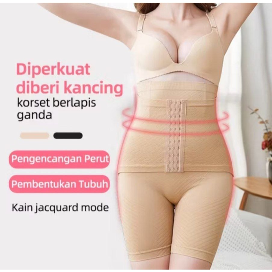 Hight Waist Korset Pelangsing Perut Buncit Celana Korset Wanita Jumbo