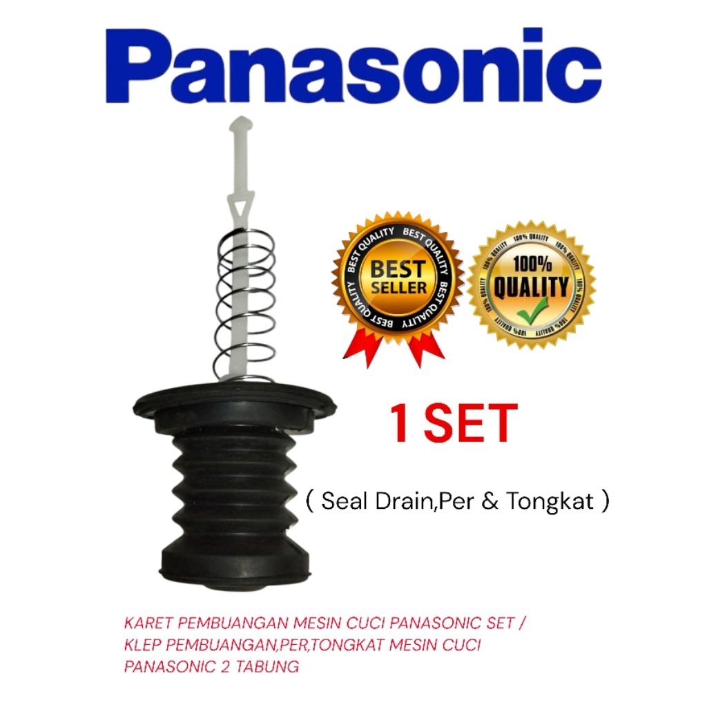 KARET PEMBUANGAN MESIN CUCI PANASONIC SET /KLEP PEMBUANGAN,PER,TONGKAT MESIN CUCI
PANASONIC 2 TABUNG