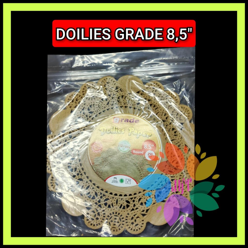 Kertas Renda Doilies Paper 8,5 Inch Coklat (250 Pcs)