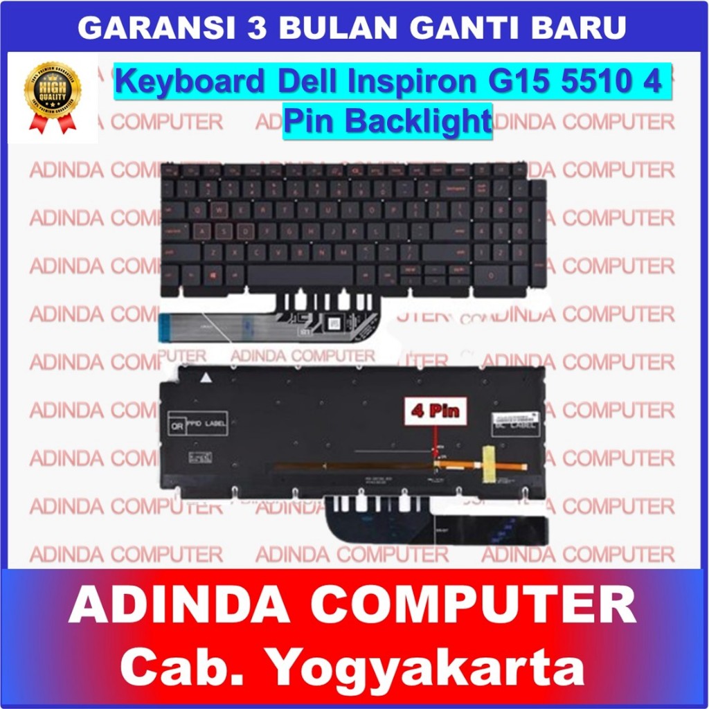 Keyboard Dell G15 Ryzen Edition G15 5510 Backlight