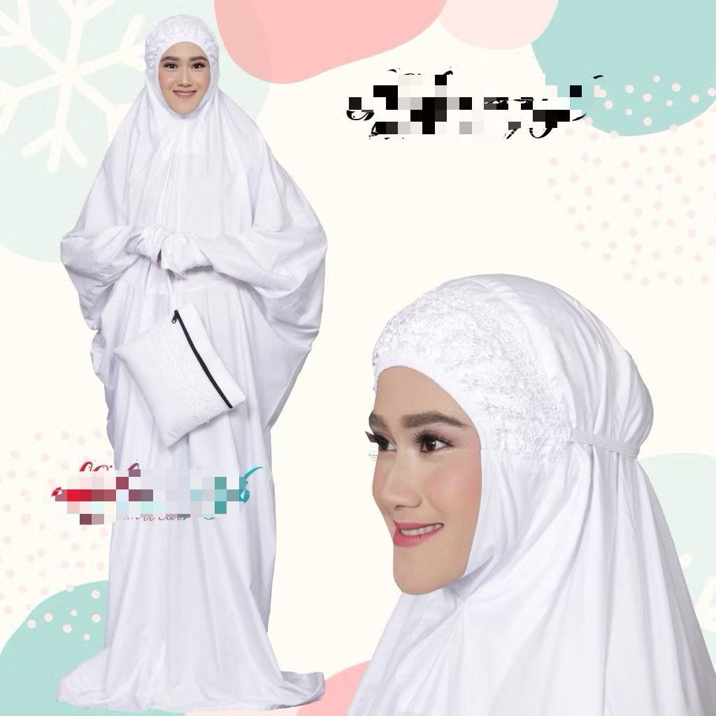 LUBNA-MUKENA TERUSAN SITI KHADIJAH RENDA ZIFER HUSUS PUTIH