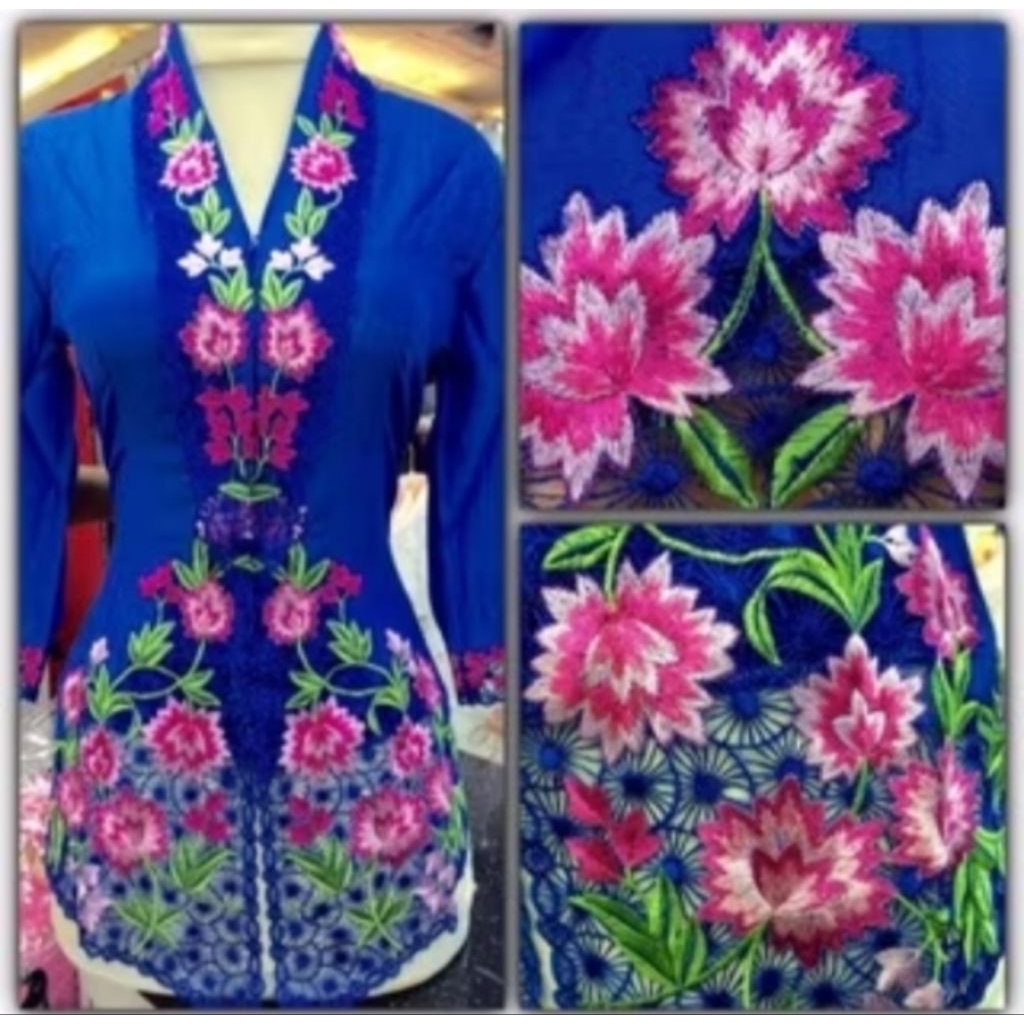 KEBAYA ENCIM MATAHARI PREMIUM -ATASAN KEBAYA ENCIM MODERN LENGAN PANJANG