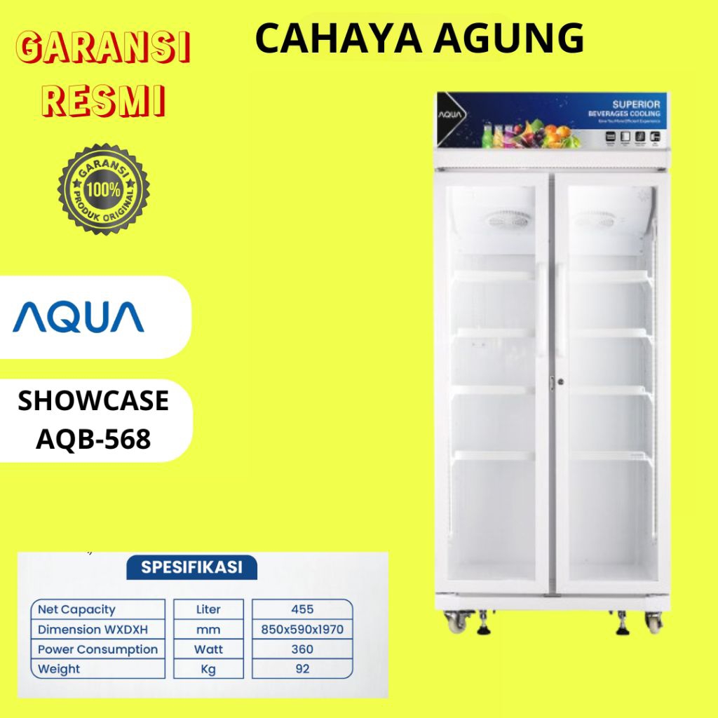 AQUA - Showcase 2 Pintu (440L) - AQB-568
